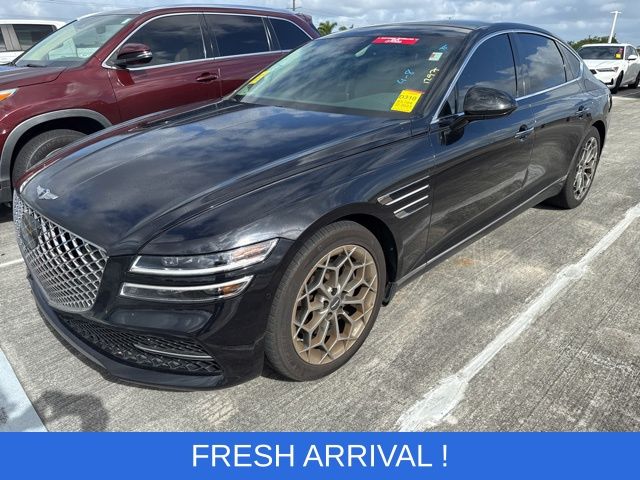 Black 2022 Genesis G80 2.5T RWD Sedan Rear-Wheel Drive 8-Speed Automatic