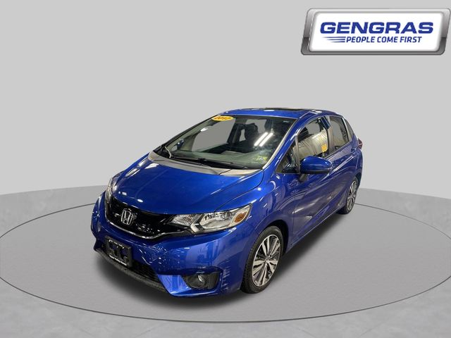Blue 2017 Honda Fit Hatchback Front-Wheel Drive Continuously Variable Transmission