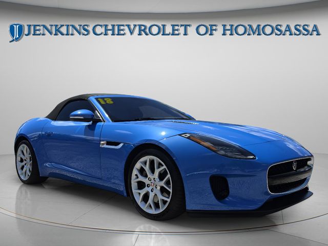 Blue Metallic 2018 Jaguar F-TYPE 340HP Convertible RWD Convertible Rear-Wheel Drive 8-Speed Automatic