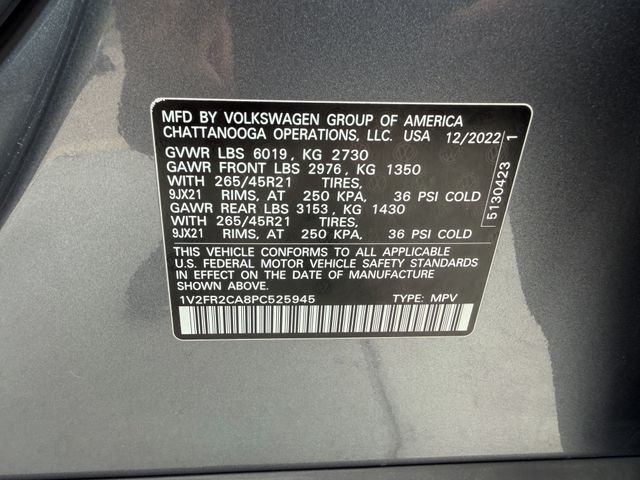 2023 Volkswagen Atlas 3.6L V6 SEL Premium R-Line Gray at Bayway Chrysler Dodge Jeep Ram