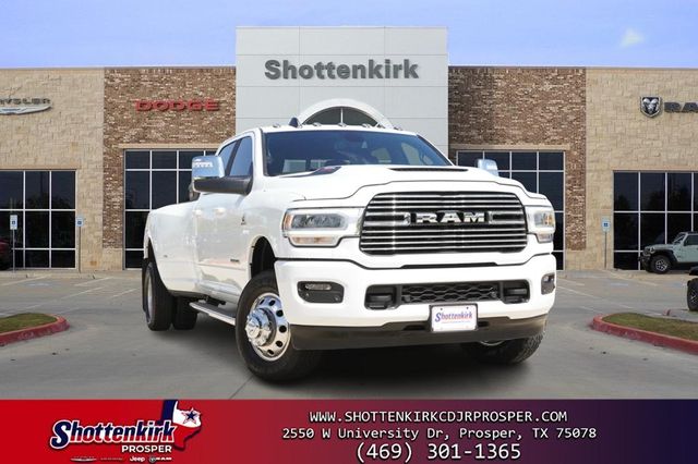 Patriot Blue Pearlcoat 2022 RAM 3500 Laramie Crew Cab 4WD Pickup Truck Four-Wheel Drive 6-Speed Automatic