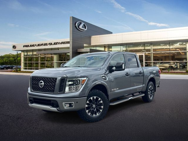Gray (Gun Metallic) 2017 Nissan Titan PRO-4X Crew Cab 4WD Pickup Truck Four-Wheel Drive 7-Speed Automatic