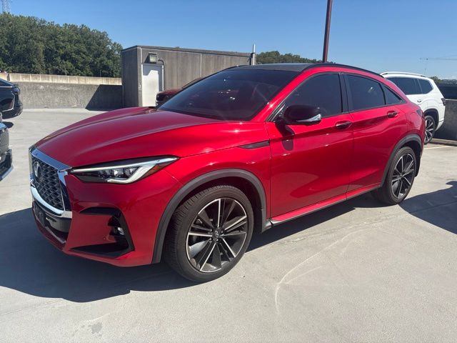 Red 2022 INFINITI QX55 SUV / Crossover All-Wheel Drive Continuously Variable Transmission