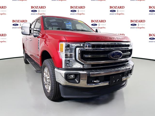 Red 2020 Ford F-350 Super Duty Lariat Crew Cab 4WD Pickup Truck Four-Wheel Drive Automatic