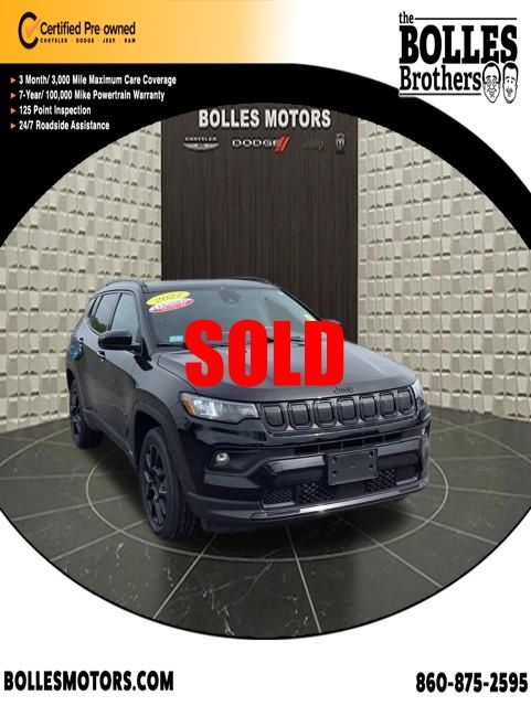 Diamond Black Crystal Pearlcoat 2022 Jeep Compass Altitude 4WD SUV / Crossover Four-Wheel Drive 9-Speed Automatic