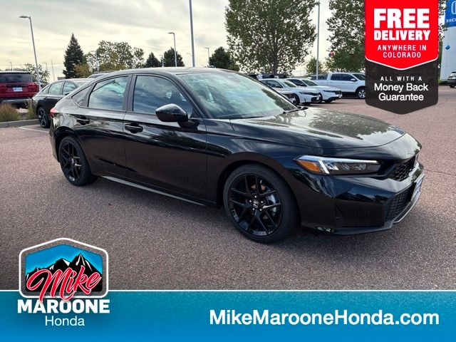 Crystal Black Pearl 2026 Honda Civic Hatchback Hatchback Front-Wheel Drive Continuously Variable Transmission