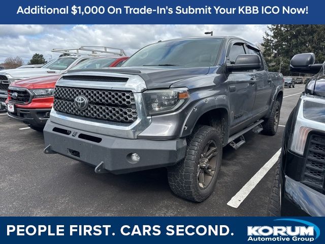 Gray 2019 Toyota Tundra SR5 CrewMax 5.7L 4WD Pickup Truck Four-Wheel Drive 6-Speed Automatic