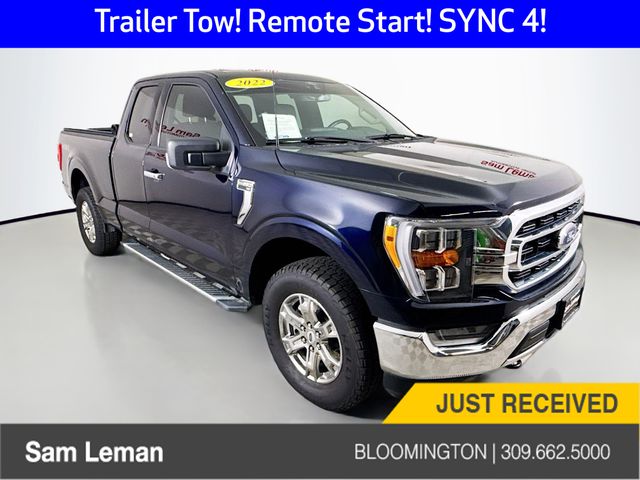Blue Metallic 2022 Ford F-150 Pickup Truck Four-Wheel Drive Automatic