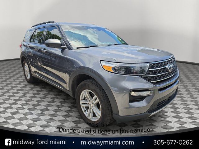 Gray Metallic 2022 Ford Explorer SUV / Crossover Rear-Wheel Drive Automatic