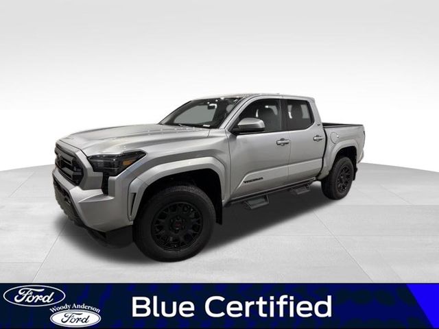 Celestial Silver Metallic 2024 Toyota Tacoma SR5 Double Cab 4WD Pickup Truck Four-Wheel Drive 8-Speed Automatic