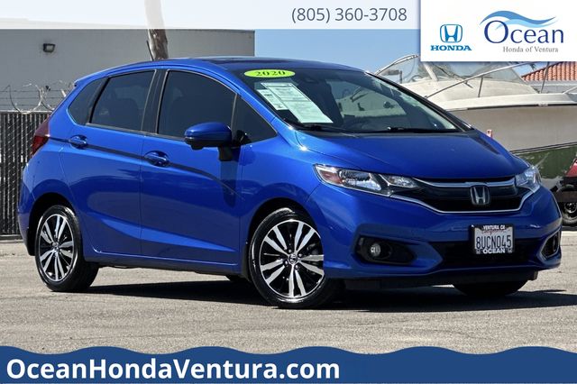 Aegean Blue Metallic 2020 Honda Fit Hatchback Front-Wheel Drive Continuously Variable Transmission