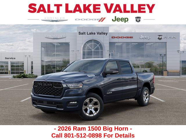 Forged Blue Metallic 2026 RAM 1500 Big Horn Crew Cab 4WD Pickup Truck Four-Wheel Drive 8-Speed Automatic