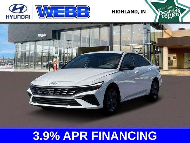 Serenity White 2026 Hyundai Elantra Sedan Front-Wheel Drive Continuously Variable Transmission