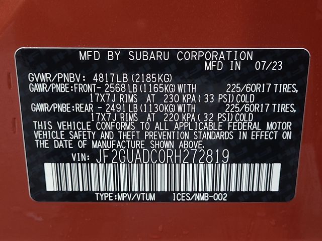 2024 – Subaru – Crosstrek