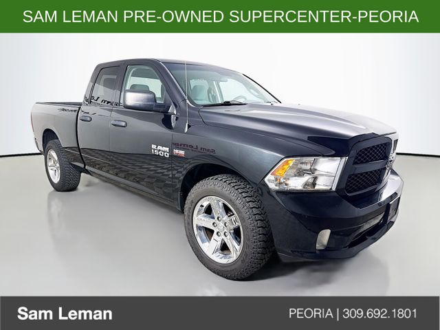 Brilliant Black Crystal Pearlcoat 2017 RAM 1500 Express Quad Cab 4WD Pickup Truck Four-Wheel Drive 8-Speed Automatic