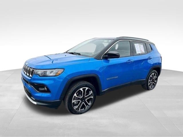 Laser Blue Pearlcoat 2023 Jeep Compass SUV / Crossover Four-Wheel Drive 8-Speed Automatic