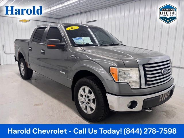 Sterling Gray Metallic 2011 Ford F-150 XLT SuperCrew 4WD Pickup Truck Four-Wheel Drive 6-Speed Automatic