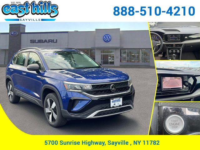 Blue Metallic 2023 Volkswagen Taos SUV / Crossover All-Wheel Drive 7-Speed Dual Clutch