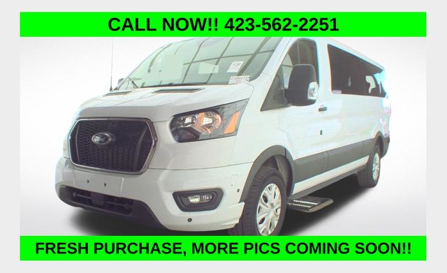 Oxford White 2024 Ford Transit Passenger 350 XLT Low Roof LB RWD Van Rear-Wheel Drive