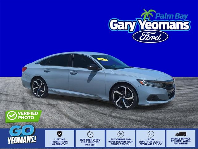 Sonic Gray Pearl 2021 Honda Accord Sedan Front-Wheel Drive Continuously Variable Transmission