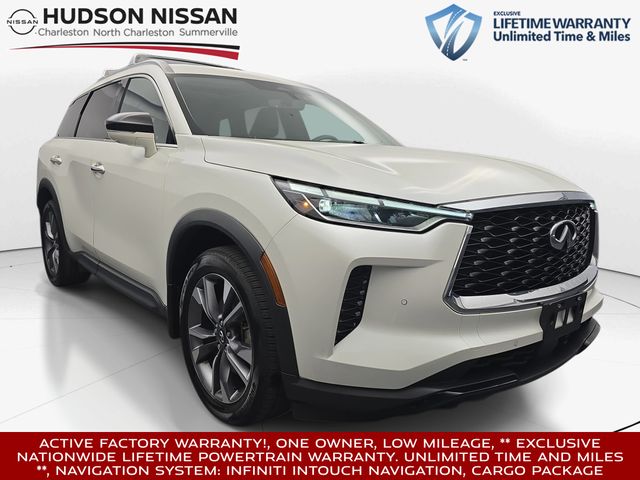 Majestic White 2023 INFINITI QX60 Luxe AWD SUV / Crossover All-Wheel Drive 9-Speed Automatic