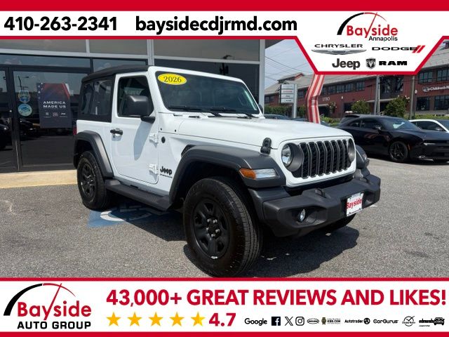 Bright White Clearcoat 2026 Jeep Wrangler SUV / Crossover Four-Wheel Drive 6-Speed Manual