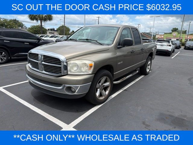 Brown (Light Khaki Metallic Clearcoat) 2008 Dodge RAM 1500 Pickup Truck Rear-Wheel Drive 5-Speed Automatic