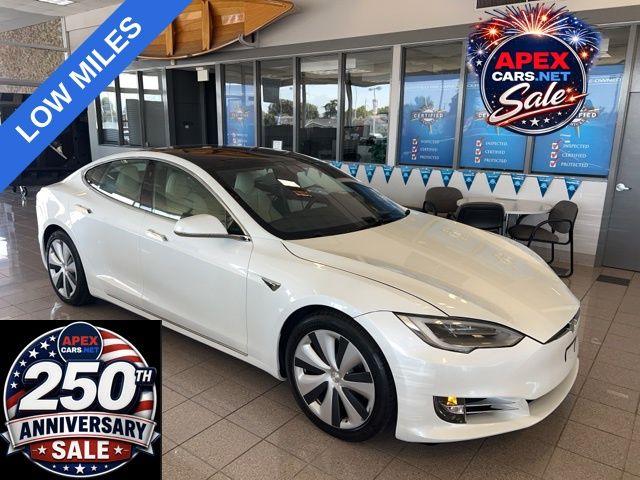 White 2020 Tesla Model S Long Range Plus AWD Sedan All-Wheel Drive 1-Speed Automatic