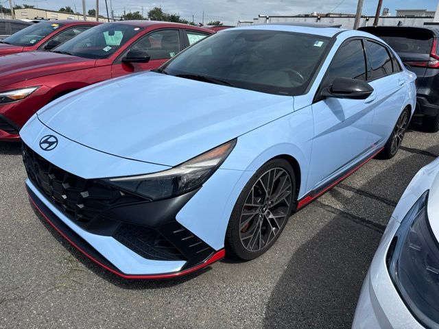 Blue 2023 Hyundai Elantra N Sedan Front-Wheel Drive 8-Speed Dual Clutch