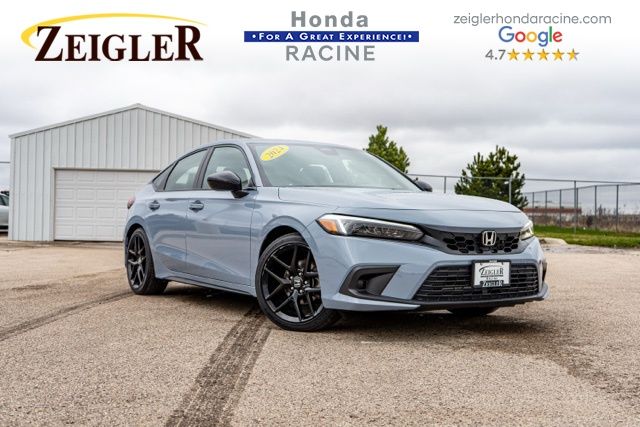 Sonic Gray Pearl 2024 Honda Civic Hatchback Sport FWD Hatchback Front-Wheel Drive Continuously Variable Transmission