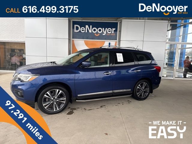 Caspian Blue 2017 Nissan Pathfinder Platinum 4WD SUV / Crossover Four-Wheel Drive Continuously Variable Transmission