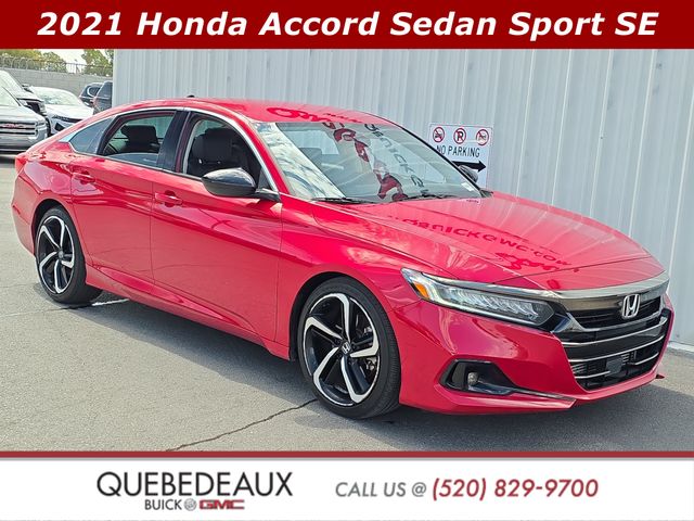 Red 2021 Honda Accord Sedan Front-Wheel Drive Continuously Variable Transmission