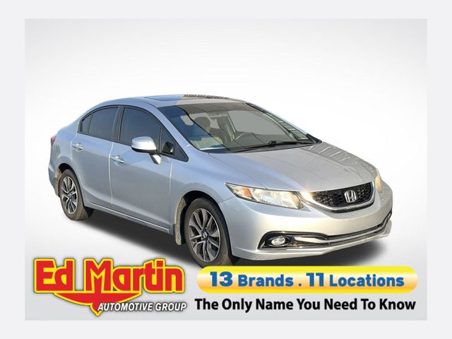 Silver 2013 Honda Civic EX-L Sedan Front-Wheel Drive 5-Speed Automatic