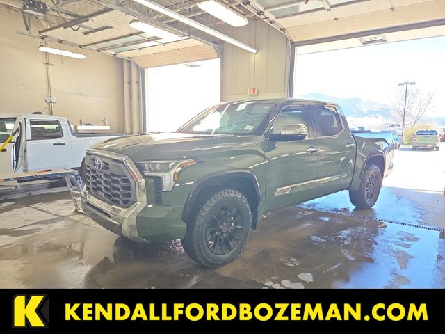Army Green 2023 Toyota Tundra Hybrid 1794 Edition HV CrewMax Cab 4WD Pickup Truck Four-Wheel Drive Automatic
