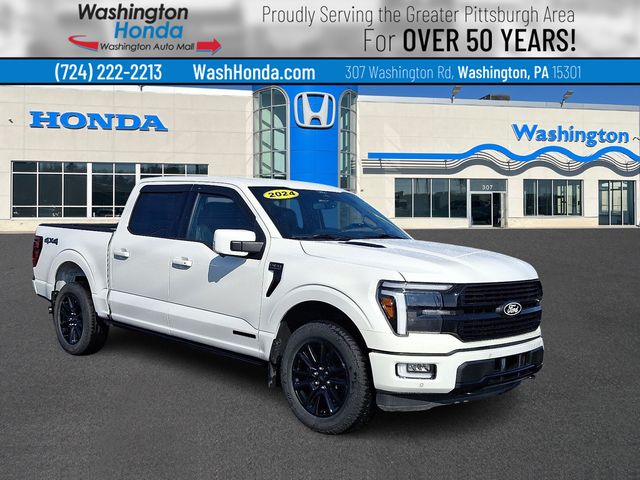 Star White Metallic Tri-Coat 2024 Ford F-150 Platinum SuperCrew 4WD Pickup Truck Four-Wheel Drive Automatic