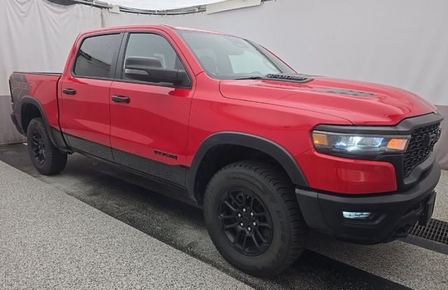 Flame Red Clearcoat 2025 RAM 1500 Pickup Truck Four-Wheel Drive 8-Speed Automatic