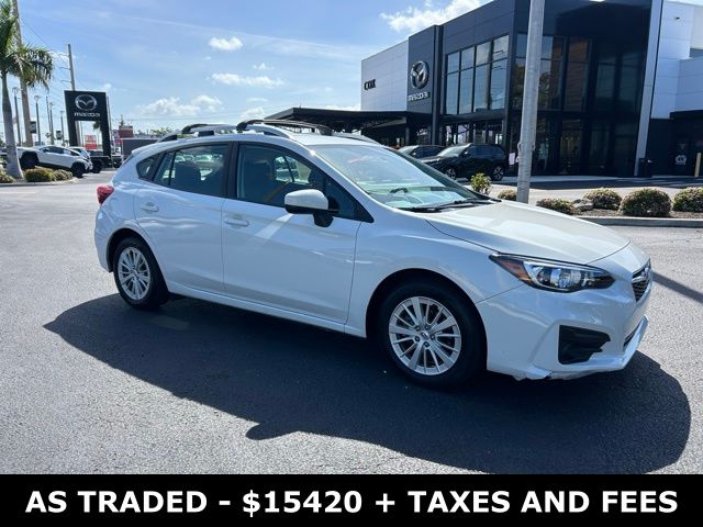 Crystal White Pearl 2018 Subaru Impreza 2.0i Premium Hatchback AWD Hatchback All-Wheel Drive Continuously Variable Transmission