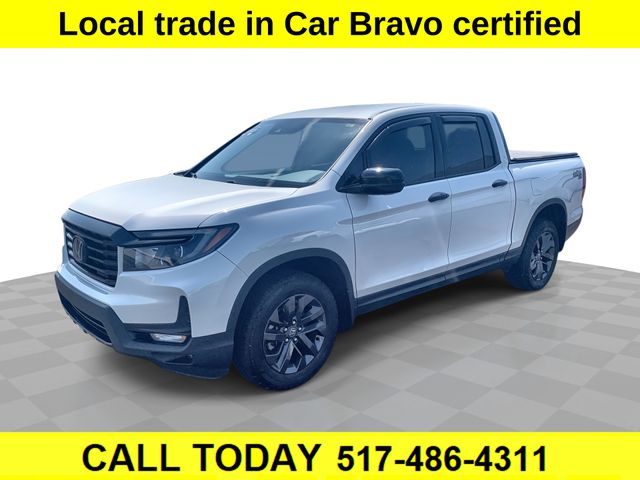 Platinum White Pearl 2023 Honda Ridgeline Pickup Truck All-Wheel Drive 9-Speed Automatic