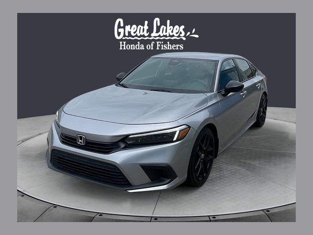Lunar Silver Metallic 2024 Honda Civic Sedan Front-Wheel Drive Continuously Variable Transmission