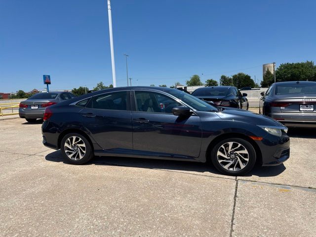 Gray 2016 Honda Civic EX Sedan Front-Wheel Drive Continuously Variable Transmission