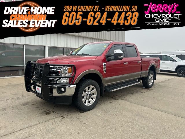 Red 2020 Ford F-350 Super Duty Lariat Crew Cab 4WD Pickup Truck Four-Wheel Drive Automatic