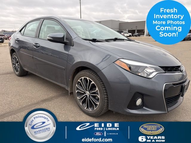 Gray 2014 Toyota Corolla S Sedan Front-Wheel Drive Continuously Variable Transmission