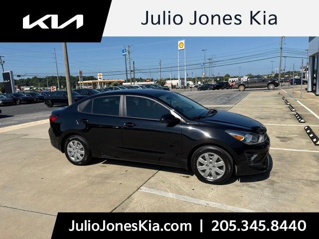 Aurora Black 2021 Kia Rio Sedan Front-Wheel Drive Continuously Variable Transmission