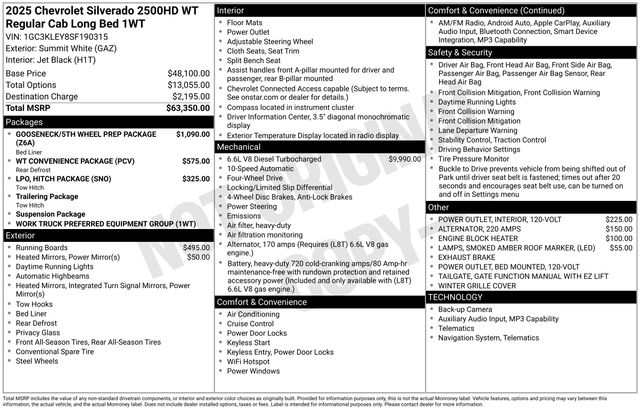 2025 Chevrolet Silverado 2500HD Work Truck - Image 4