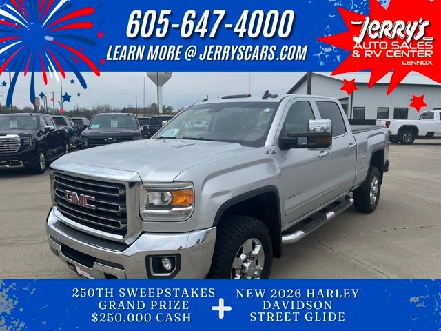 Quicksilver Metallic 2015 GMC Sierra 2500HD SLT Crew Cab SB 4WD Pickup Truck Four-Wheel Drive 6-Speed Automatic