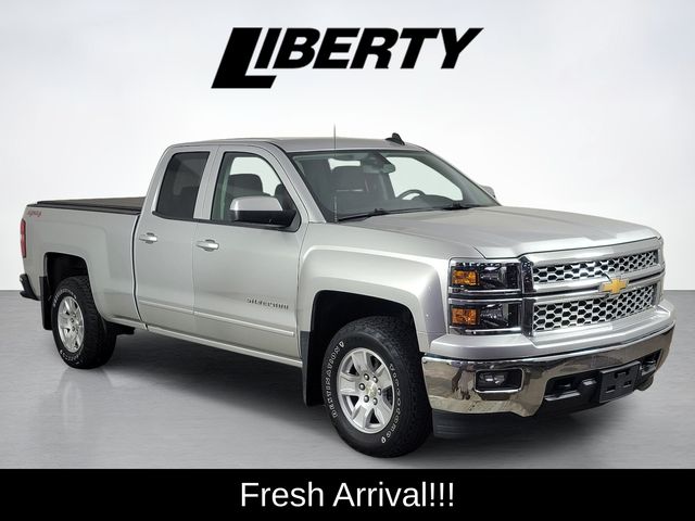 Silver Ice Metallic 2015 Chevrolet Silverado 1500 LT Double Cab 4WD Pickup Truck Four-Wheel Drive 6-Speed Automatic Overdrive