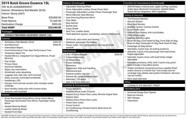 2019 Buick Encore Essence