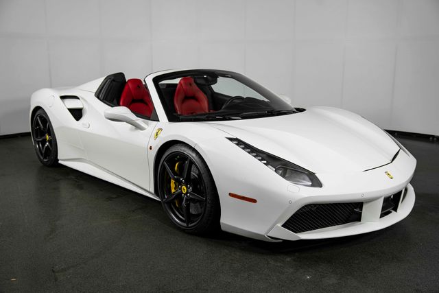 White 2018 Ferrari 488 Convertible Rear-Wheel Drive 7-Speed Automatic