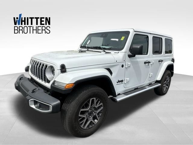 Bright White Clearcoat 2025 Jeep Wrangler Sahara 4-Door 4WD SUV / Crossover Four-Wheel Drive 8-Speed Automatic