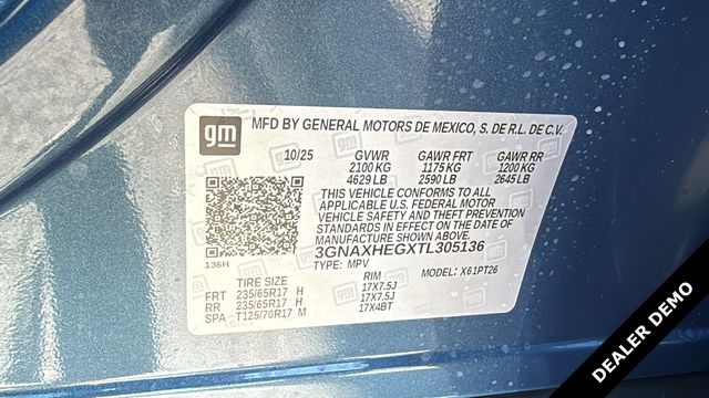 new 2026 Chevrolet Equinox car, priced at $30,820